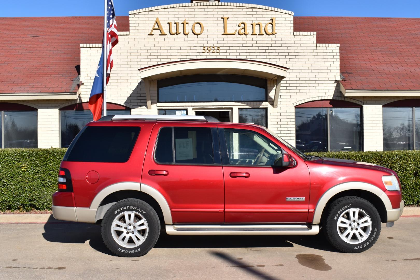 2006 Red /Tan Ford Explorer Eddie Bauer 4.0L 2WD (1FMEU64E76U) with an 4.0L V6 SOHC 16V engine, 5-Speed Automatic Overdrive transmission, located at 5925 E. BELKNAP ST., HALTOM CITY, TX, 76117, (817) 834-4222, 32.803799, -97.259003 - Buying a 2006 Ford Explorer can offer benefits such as affordability, availability of parts, spacious interior, towing capability, and off-road capability if equipped with the appropriate package. Additionally, older vehicles like the 2006 model may have simpler technology, making maintenance and re - Photo#3